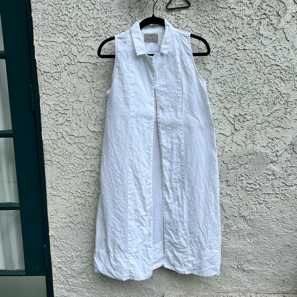 Everlane Linen Sleeveless Shirtdress